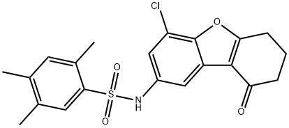 N-(4-chloro-9-oxo-6,7,8,9-tetrahydrodibenzo[b,d]furan-2-yl)-2,4,5-trimethylbenzenesulfonamide Struktur