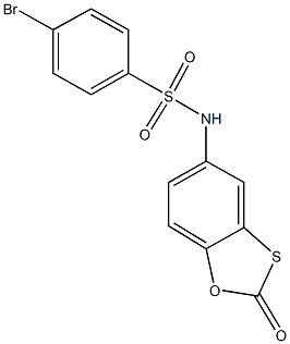 4-bromo-N-(2-oxo-1,3-benzoxathiol-5-yl)benzenesulfonamide Struktur