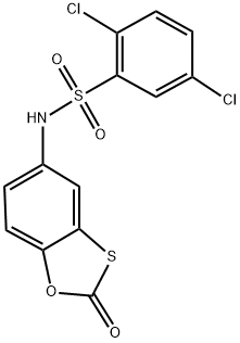 2,5-dichloro-N-(2-oxo-1,3-benzoxathiol-5-yl)benzenesulfonamide Struktur