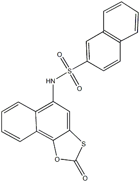 N-(2-oxonaphtho[2,1-d][1,3]oxathiol-5-yl)-2-naphthalenesulfonamide Struktur