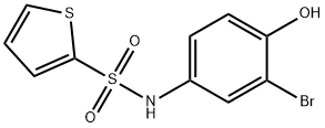 N-(3-bromo-4-hydroxyphenyl)-2-thiophenesulfonamide Struktur