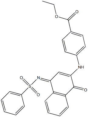 ethyl 4-({1-oxo-4-[(phenylsulfonyl)imino]-1,4-dihydro-2-naphthalenyl}amino)benzoate Struktur