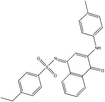 4-ethyl-N-(4-oxo-3-(4-toluidino)-1(4H)-naphthalenylidene)benzenesulfonamide Struktur