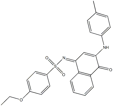 4-ethoxy-N-(4-oxo-3-(4-toluidino)-1(4H)-naphthalenylidene)benzenesulfonamide Struktur