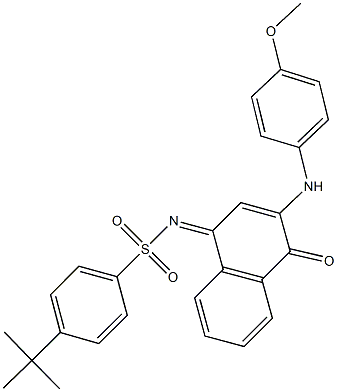 4-tert-butyl-N-(3-(4-methoxyanilino)-4-oxo-1(4H)-naphthalenylidene)benzenesulfonamide Struktur