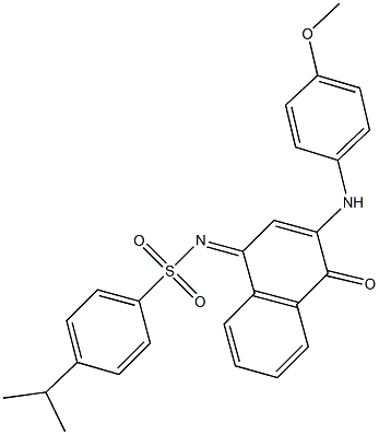 4-isopropyl-N-(3-(4-methoxyanilino)-4-oxo-1(4H)-naphthalenylidene)benzenesulfonamide Struktur