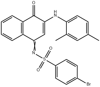 4-bromo-N-(3-(2,4-dimethylanilino)-4-oxo-1(4H)-naphthalenylidene)benzenesulfonamide Struktur