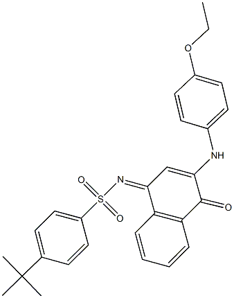 4-tert-butyl-N-(3-(4-ethoxyanilino)-4-oxo-1(4H)-naphthalenylidene)benzenesulfonamide Struktur