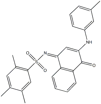 2,4,5-trimethyl-N-(4-oxo-3-(3-toluidino)-1(4H)-naphthalenylidene)benzenesulfonamide Struktur