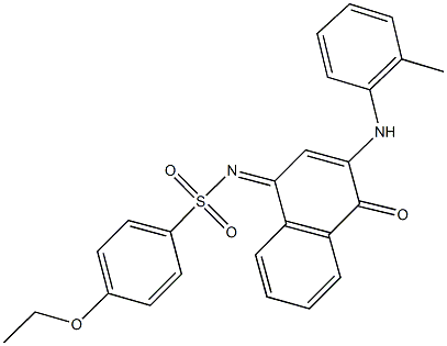 4-ethoxy-N-(4-oxo-3-(2-toluidino)-1(4H)-naphthalenylidene)benzenesulfonamide Struktur