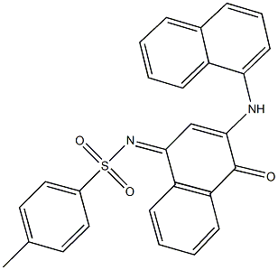 4-methyl-N-(3-(1-naphthylamino)-4-oxo-1(4H)-naphthalenylidene)benzenesulfonamide Struktur