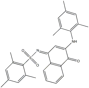 N-(3-(mesitylamino)-4-oxo-1(4H)-naphthalenylidene)-2,4,6-trimethylbenzenesulfonamide Struktur