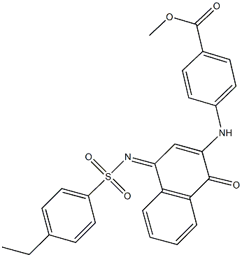 methyl 4-[(4-{[(4-ethylphenyl)sulfonyl]imino}-1-oxo-1,4-dihydro-2-naphthalenyl)amino]benzoate Struktur