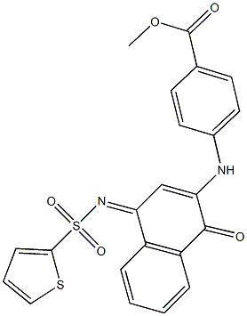 methyl 4-({1-oxo-4-[(2-thienylsulfonyl)imino]-1,4-dihydro-2-naphthalenyl}amino)benzoate Struktur