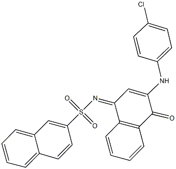 N-(3-(4-chloroanilino)-4-oxo-1(4H)-naphthalenylidene)-2-naphthalenesulfonamide Struktur