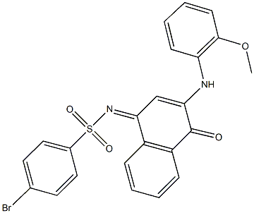 4-bromo-N-(3-(2-methoxyanilino)-4-oxo-1(4H)-naphthalenylidene)benzenesulfonamide Struktur