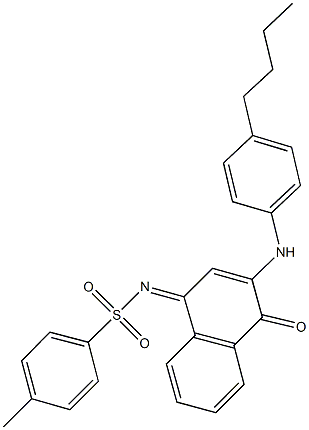 N-(3-(4-butylanilino)-4-oxo-1(4H)-naphthalenylidene)-4-methylbenzenesulfonamide Struktur