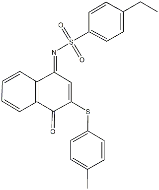 4-ethyl-N-(3-[(4-methylphenyl)sulfanyl]-4-oxo-1(4H)-naphthalenylidene)benzenesulfonamide Struktur