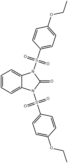 1,3-bis[(4-ethoxyphenyl)sulfonyl]-1,3-dihydro-2H-benzimidazol-2-one Struktur