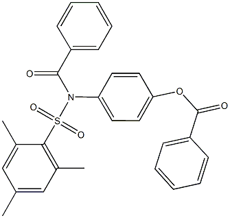 4-[benzoyl(mesitylsulfonyl)amino]phenyl benzoate Struktur