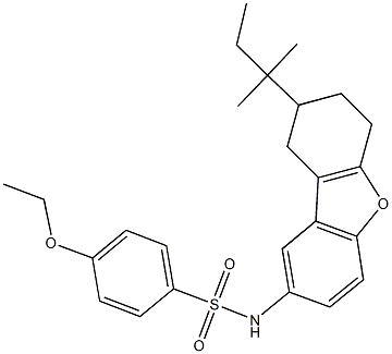 4-ethoxy-N-(8-tert-pentyl-6,7,8,9-tetrahydrodibenzo[b,d]furan-2-yl)benzenesulfonamide Struktur