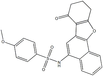 4-methoxy-N-(7-oxo-7,8,9,10-tetrahydronaphtho[1,2-b][1]benzofuran-5-yl)benzenesulfonamide Struktur