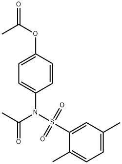 4-{acetyl[(2,5-dimethylphenyl)sulfonyl]amino}phenyl acetate Struktur