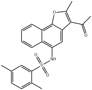 N-(3-acetyl-2-methylnaphtho[1,2-b]furan-5-yl)-2,5-dimethylbenzenesulfonamide Struktur