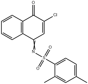 N-(3-chloro-4-oxo-1(4H)-naphthalenylidene)-2,4-dimethylbenzenesulfonamide Struktur