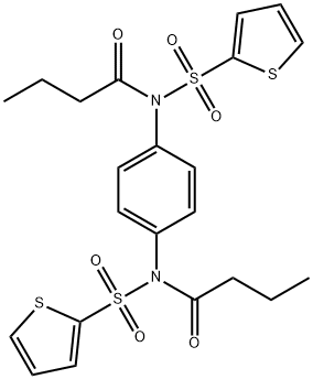 N-butyryl-N-{4-[butyryl(2-thienylsulfonyl)amino]phenyl}-2-thiophenesulfonamide Struktur