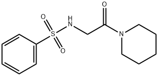 N-[2-oxo-2-(1-piperidinyl)ethyl]benzenesulfonamide Struktur