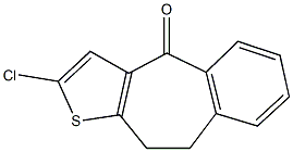 2-chloro-9,10-dihydro-4H-benzo[4,5]cyclohepta[1,2-b]thiophen-4-one Struktur