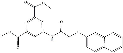 dimethyl 5-{[(2-naphthyloxy)acetyl]amino}isophthalate Struktur