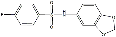 N-(1,3-benzodioxol-5-yl)-4-fluorobenzenesulfonamide Struktur