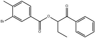 1-benzoylpropyl 3-bromo-4-methylbenzoate Struktur