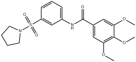 3,4,5-trimethoxy-N-[3-(1-pyrrolidinylsulfonyl)phenyl]benzamide Struktur