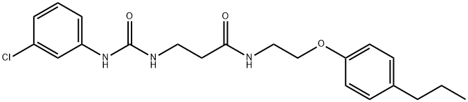 3-{[(3-chloroanilino)carbonyl]amino}-N-[2-(4-propylphenoxy)ethyl]propanamide Struktur