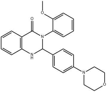 3-(2-methoxyphenyl)-2-[4-(4-morpholinyl)phenyl]-2,3-dihydro-4(1H)-quinazolinone Struktur