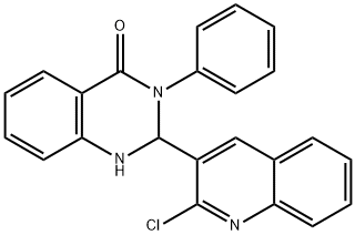 2-(2-chloro-3-quinolinyl)-3-phenyl-2,3-dihydro-4(1H)-quinazolinone Struktur