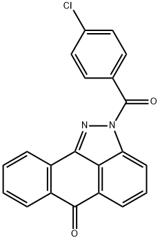 2-(4-chlorobenzoyl)dibenzo[cd,g]indazol-6(2H)-one Struktur