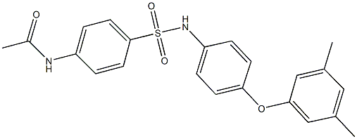 N-(4-{[4-(3,5-dimethylphenoxy)anilino]sulfonyl}phenyl)acetamide Struktur