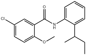 N-(2-sec-butylphenyl)-5-chloro-2-methoxybenzamide Struktur