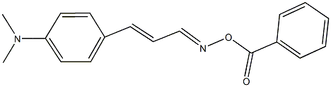 3-[4-(dimethylamino)phenyl]acrylaldehyde O-benzoyloxime Struktur