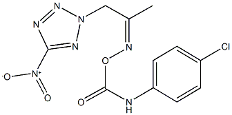 2-[2-({[(4-chloroanilino)carbonyl]oxy}imino)propyl]-5-nitro-2H-tetraazole Struktur