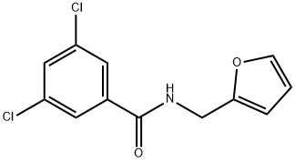 3,5-dichloro-N-(2-furylmethyl)benzamide Struktur