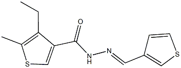 4-ethyl-5-methyl-N'-(3-thienylmethylene)-3-thiophenecarbohydrazide Struktur