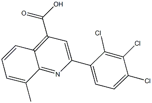 8-methyl-2-(2,3,4-trichlorophenyl)-4-quinolinecarboxylic acid Struktur