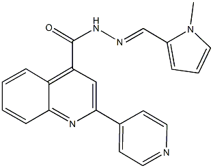 N'-[(1-methyl-1H-pyrrol-2-yl)methylene]-2-(4-pyridinyl)-4-quinolinecarbohydrazide Struktur