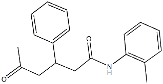 N-(2-methylphenyl)-5-oxo-3-phenylhexanamide Struktur