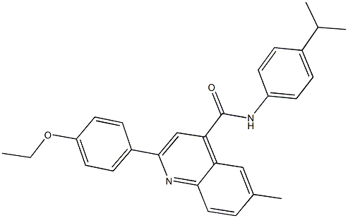 2-(4-ethoxyphenyl)-N-(4-isopropylphenyl)-6-methyl-4-quinolinecarboxamide Struktur